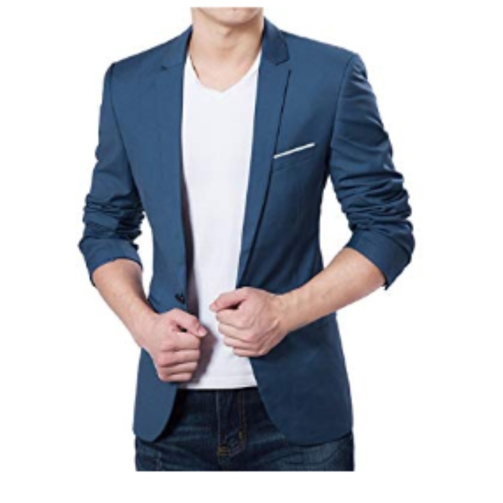 ✔ Men's Casual One Button Blazer